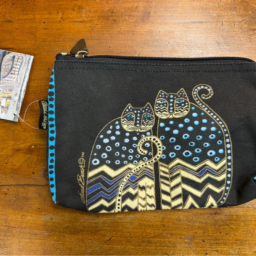 Laurel Burch, Vibrant Cat Patterned Canvas Bag - image 2